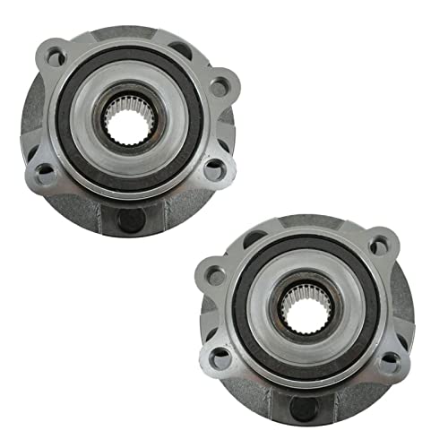 Image of TRQ Front Left and Right Wheel Bearing and Hub Assembly Set 2 Piece Compatible with 06-08 Toyota RAV4 L4 2.4L 09-12 RAV4 L4 2.5L 17-18 Corolla iM 11-16 Scion tC Automatic 08-15 xB 10-12 Lexus HS250h