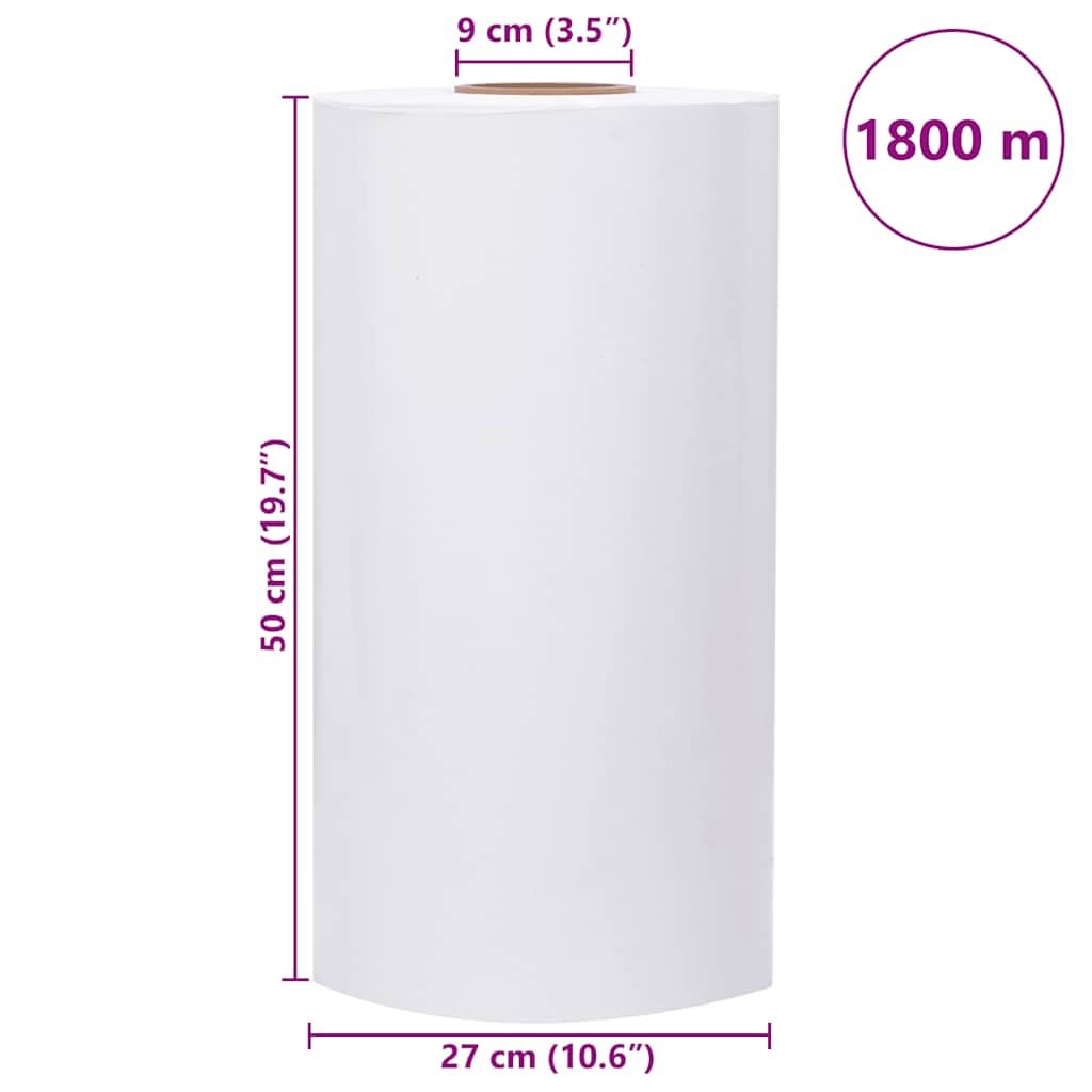 Générique Film étirable agricole Blanc 25 µm 50 cm x 1800 m,Fournitures de Bureau,Fournitures d'expédition,Matériaux d'emballage,Blanc,22.52 KG,4104888
