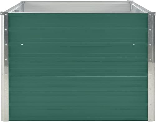 Miniatura 28 de Cama elevada de acero galvanizado, maceta elevada para jardín, para exteriores, perfecta para verduras, flores, hierbas, plantas, 39.4 x 15.7 x 17.7