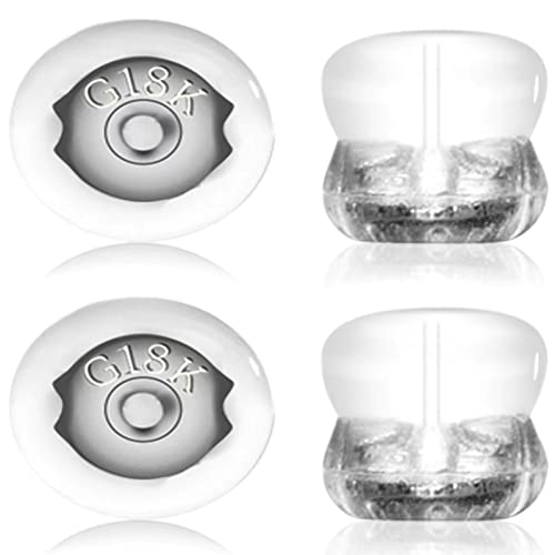 Earring Backs,18K Gold Silicone Earring Backs For Studs/Droopy Ears,Locking Secure Earring Backs For Heavy Earring,No-Irritate Hypoallergenice Soft Clear Earring Backs For Adults&Kids #TOP8