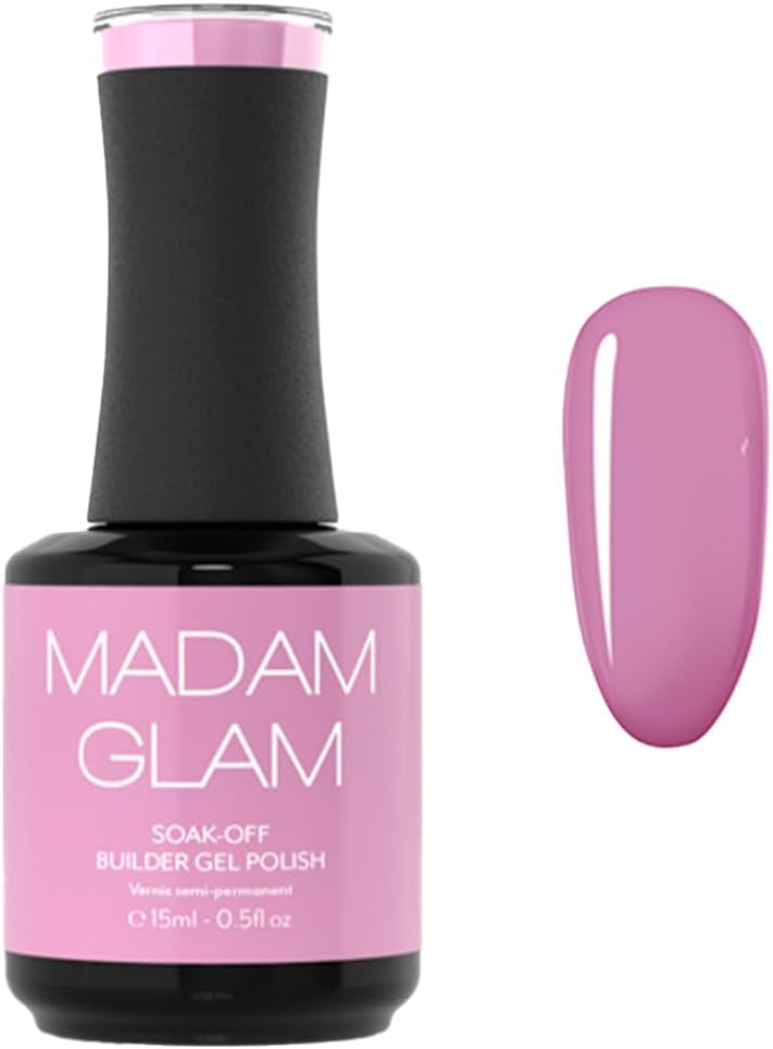 Hema-Free Soak-Off Builder Gel - Baby Pink - UV and LED Lamp 0.5 fl oz / 15 ml - Increases Nail Flexibility, Prevents Nail Breaking - Super Long Lasting