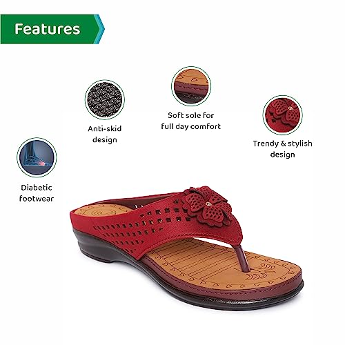 Image of ORTHO JOY Fancy doctor slippers | Soft chappal for women | Comfortable Footwear for women