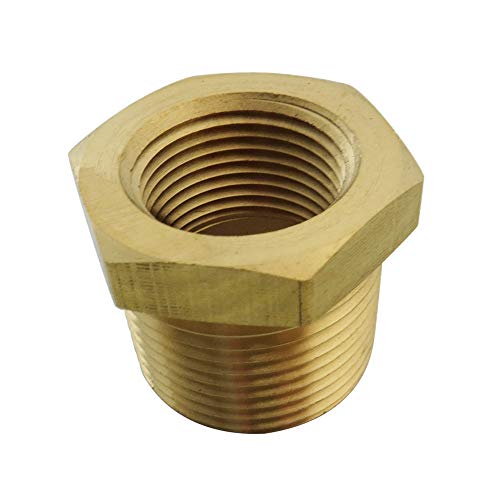 12-NPT-Male-x-14-NPT-Female-Brass-Bushing-Reducer-Reducing-Pipe-Adapter-Fitting-5pcs-1200-PSI