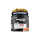 Dog Weight Gainer Supplements - Muscle Builder Chews for Lean Mass - 800mg Whey Protein & BCAAs - High Calorie Food Topper for Picky, Active & Underweight Breeds (100 Ct)