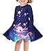 ZPINXIGN Girls Fall Dress Cute Axolotl Dress for Girls Long Sleeve Dresses Kids Clothes Girls Size 7-8 Kawaii Outfits Swing Party Dress