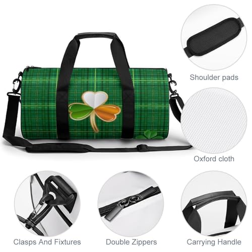 Sac de gym vert trèfle léger 45cm pour éviter l'encombrement - 5