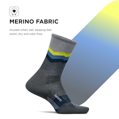 Image of Feetures Merino 10 Cushion Quarter Sock Stripe