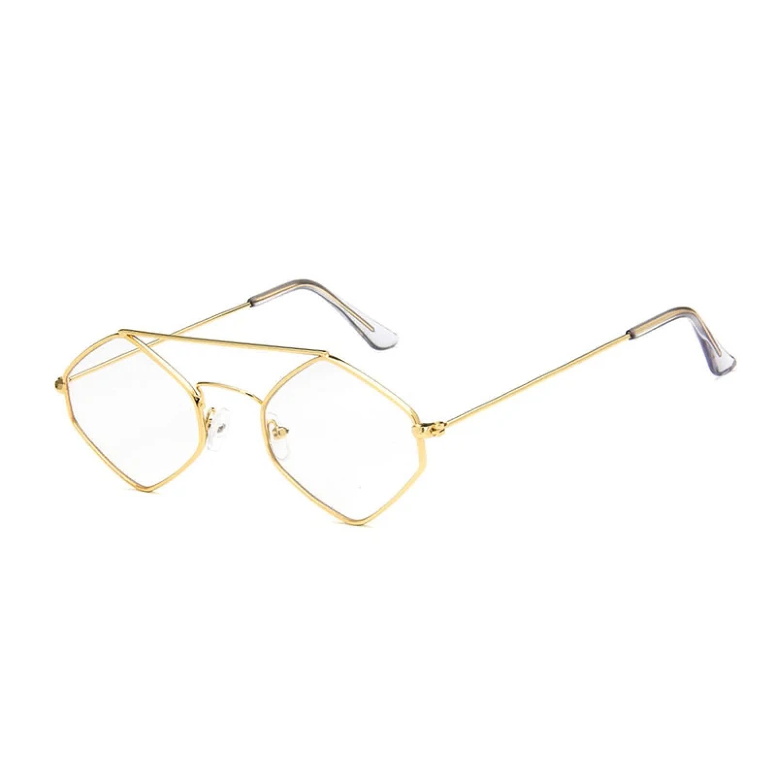 Lunettes de soleil œil de chat de style vintage polygonal chic