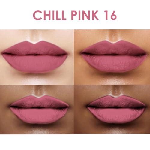 Image of One Wish Creamy Matte Lipstick Long Lasting for Women - Chill Pink Shade 16 | Full Coverage | Creamy Formula | No Flaky Lips | No Dryness | Vitamin E, Almond Oil & Shea Butter for Moisturising Lip | 8 Hrs Lasting | Smooth Finish | 3.8 gm