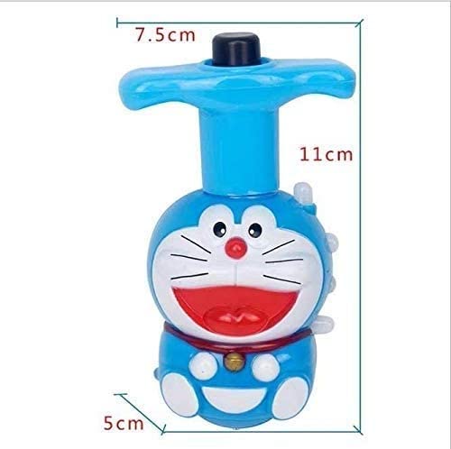 Image of Flashing Plastic Magic Lattoo Top Toy with LED Lights Music Attractive Toy Non-Toxic and Safe Spinning Top Spinning Top Toy for Baby and Toddlers (DOREMON)