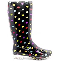 sole london WOMENS WELLIES SPOTS GARDEN FESTIVAL LADIES WELLY RAIN WATERPROOF WELLINGTON BOOTS SHOES 8 UK