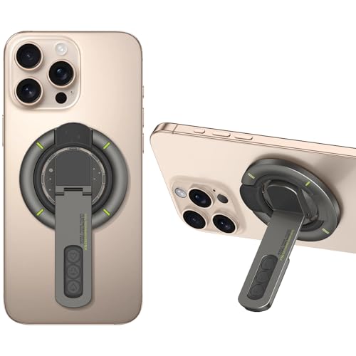 Support de téléphone MagSafe haut de gamme avec anneau rotatif 360° gris pour iPhone