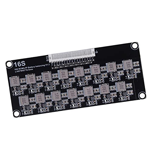 Fafeicy Ecualizador de Batería Activo, Equilibrador de Batería Inductivo 16S 2.0-4.5V con Conexión Estable para de Litio de Hierro Ternario, Convertidores de Potencia, Equilibra Significativamente la