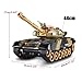 SREJNGL Remote Control Tank- Kids Simulated Large 2.4GHz RC Tanks Armored Car, Sound & LED Lights,Rotating Turret & Sound, RC Army Tank Toy Great Gift for Boys Children
