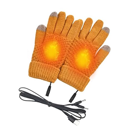 Luvas Aquecidas,Luvas Inverno com Lençol Aquecimento Embutido - Aquecedor mão aquecido térmico com carregamento USB para escalada, caminhada, ciclismo, pesca Sritob