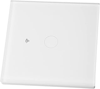 WiFi RF Lichtschalter, WiFi RF Lichtschalter Flammhemmender PC Wand Touch Schalter Sprachsteuerung Wasserdichte Glasscheibe Unterstützung, Lichtschalter
