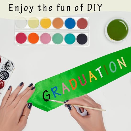Image of GraduationMall 24 Pieces 72 Inch Plain Graduation Stole Bulk Sublimation Blank Honor Graduation Sash Unisex Adult