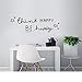 TYLOLMZ Adesivi murali Think Happy Be Happy Adesivi murali Sofa Art Home Decoration rimovibile Camera da letto per bambini