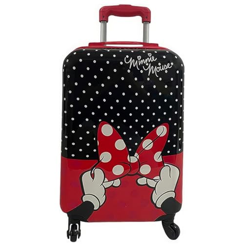 Fast Forward Minnie Mouse Luggage Hard Side Tween Spinner Rolling Suitcase for Kids Carry-On Travel Trolley - 21 Inch