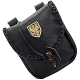 Mythrojan Belt Pouch Renaissance Costume Accessories LARP Waist Bag Cosplay Coin Purse with Raven...