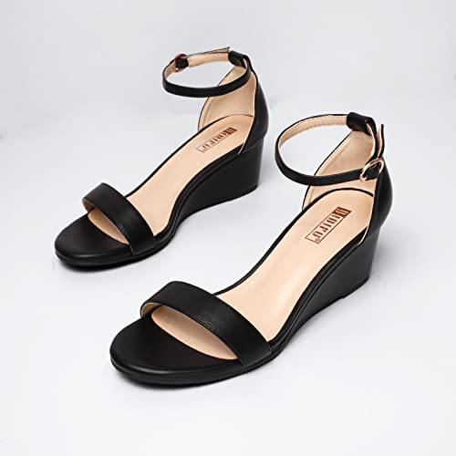 IDIFU Wedge Sandals Heels for Women Dress Shoes Open Toe with Ankle Strap for Wedding Bridal Evening Cocktail4