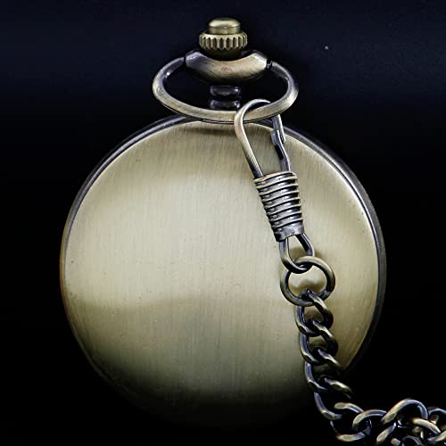 Image of Tiong Smooth Pocket Watch,Personalized Pocket Watch,Customized Watches for Men,Engraved Pocket Watches for Father's Day with Chain
