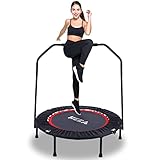 HEKA Mini trampolín Plegable, Cama elástica Plegable de 101 cm con Mango de Espuma, trampolín de Ejercicio para Adultos y niños en Interiores y Exteriores, Carga máxima de 136 kg