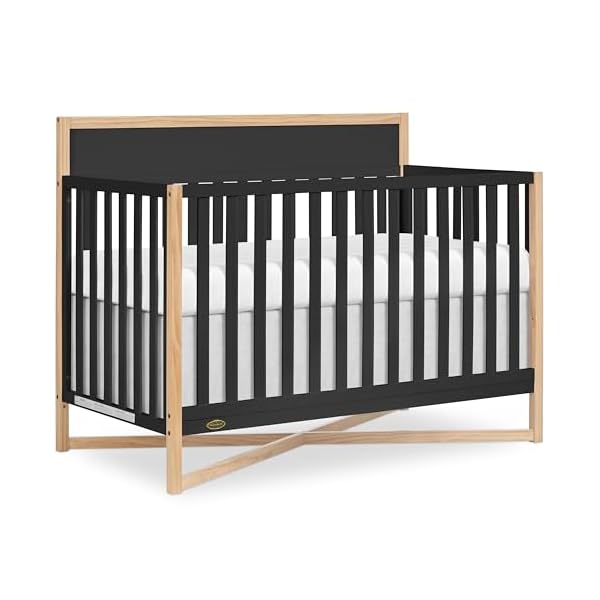 Owen 5 in 1 convertible crib matte black  urban country home decor