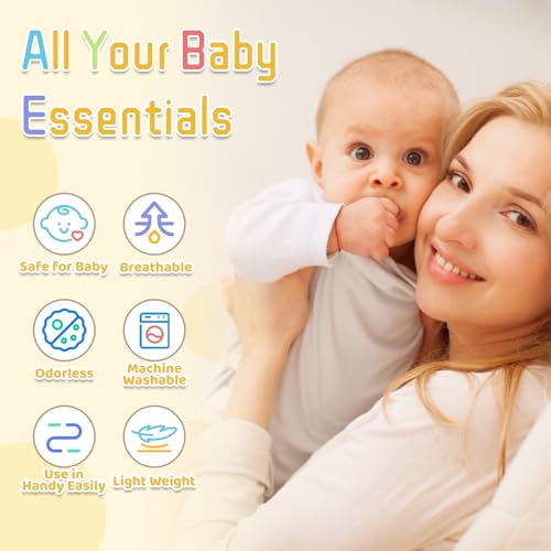 image for OIAHOMY Large Diaper Caddy Organizer for Baby, Portable Baby Basket wi