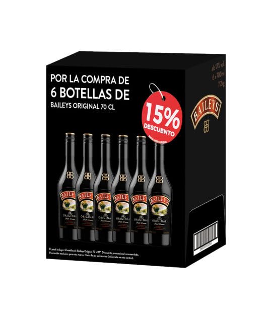 Original Irish Cream Likör, 6 Flaschen à 70 cl, 15% vol., Geschenkset