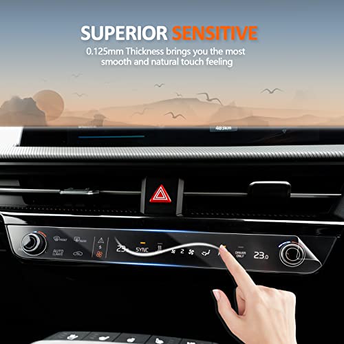 Cdefg Ev6 Climate Control Protective Film 3H Air Conditioner Panel Protector For 2022 2023 Kia Ev6 Air Conditioner Touch Screen Pet Plastic Protector Scratch & Glare Resistant Ac Protector 2Pcs #TOP1