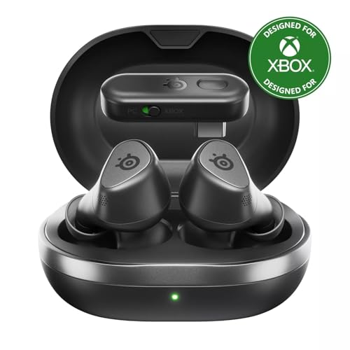 Image of SteelSeries Arctis GameBuds for Xbox - Wireless In-Ear Gaming Headphones - 2.4GHz + BT 5.3 - ANC /Transparency Mode - Water Resistant IP55 - 40H Battery - Wireless Charging - Xbox, PS5, PC, Switch 2