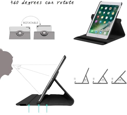 Image of ProElite Cover for Apple iPad (A16) 11th /10th Gen (2025 /2022) Case Cover, 360 Rotatable Smart Flip Case Cover for Apple iPad 11th /10th Generation 2025 /2022 with Stylus Pen, Eiffel