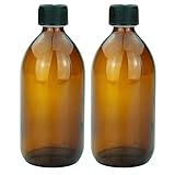 mikken 2 braune Glasflaschen 500 ml mit Schraubverschluss