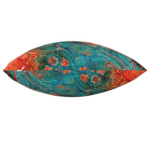 Varun Throw Pillow Covers Abstract Mandala Flowers Square Pillowcases For Home Decor Sofa Car Bedroom Aesthetic Vintage Wild Floral Colorful Design Pillow Cases 18X18Inch #TOP3