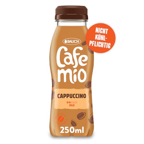 Cafemio Cappuccino | Eiskaffee-Genuss To-Go | Einzigartiger Kaffeegeschmack mit bester Alpenmilch aus Österreich | nicht kühlfplichtig | die Kaffeepause für unterwegs | 12x 250ml PET