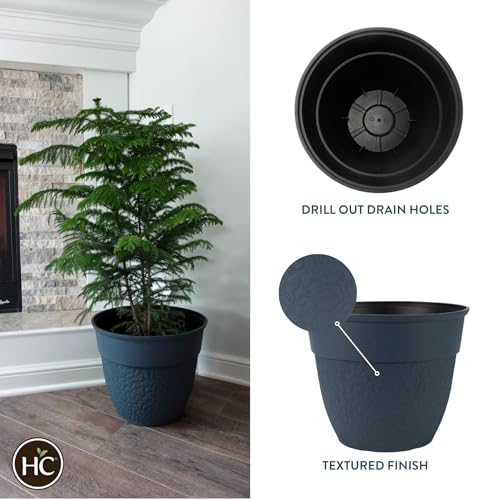 The-HC-Companies-16-Inch-Brookhaven-Decorative-Round-Planter-Lightweight-Premium-Resin-Plant-Pot-with-a-Stonelike-Texture-for-Indoor-Outdoor-Use-Slate-Blue The HC Companies 16 Inch Brookhaven Decorative Round Planter Lightweight Premium Resin Plant Pot with a Stonelike Texture for Indoor Outdoor Use Slate Blue