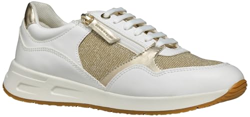 Traspirante Geox Sneaker da Donna D Bulmya B, Lt Oro Bianco, 41 EU