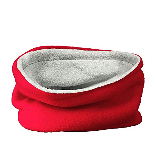 Image of TOSKATOK® Childrens Kids Boys Girls Warm Winter Reversible Soft Fleece Snood Neckwarmer Scarf-RED