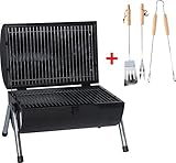 [page_title]-MaxxGarden Holzkohlegrill - Reisegrill Minigrill Tischgrill Picknick Campinggrill - 38x52cm