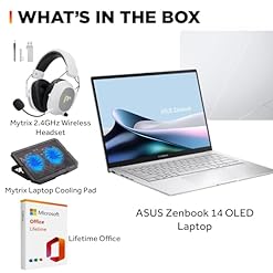 Alternative view of ASUS Zenbook 14 OLED 2025 Laptop, 14″ 3K 120Hz Touchscreen Display, I...