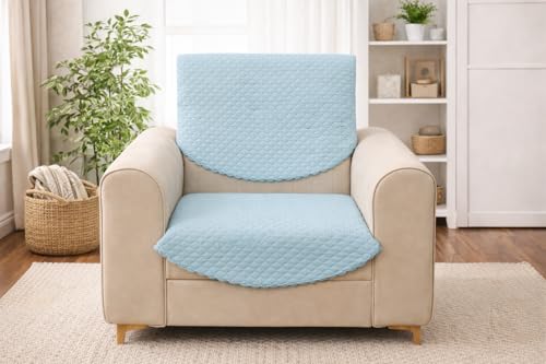 Image of Velvet Quality Raising Quilt Patterns Sofa Covers Set (Firoji, 5 Seater)