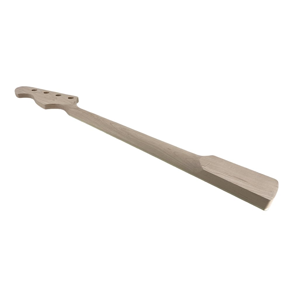 Yinfente Manico per basso elettrico a 4 corde, 20 tasti, 76 cm, in acero con tastiera in palissandro per costruzione e sostituzione di basso (dadi da 42 mm)
