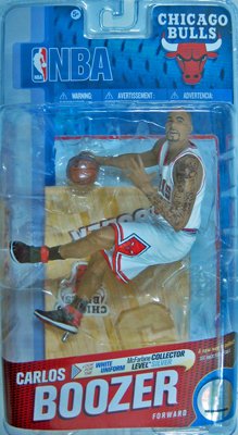 Carlos Boozer figurine rare Bulls blanche pour compléter vitrine NBA McFarlane