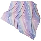 UKCOCO Manta de Felpa Adultos 1.5x2.0 M Manta Grande Que Brilla Oscuridad Diseño Unicornios Color Degradado para Interior y Sofá Uso en Oficina y Hogar