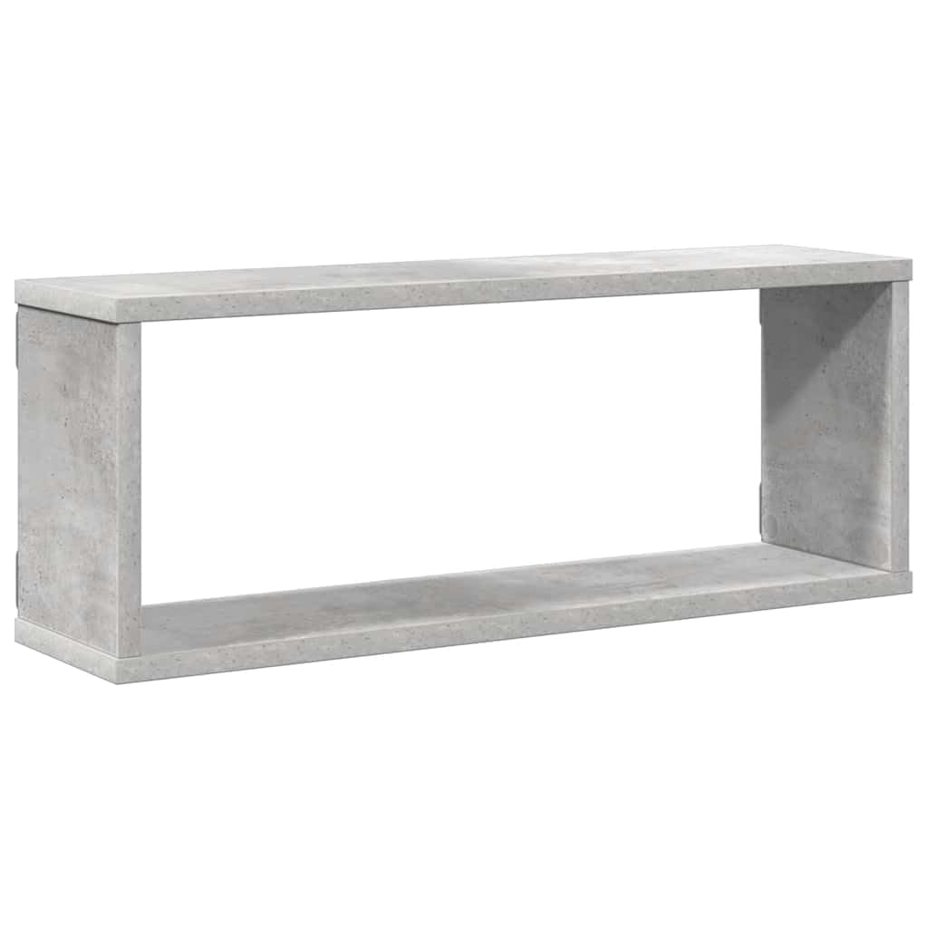 vidaXL Mensole Parete a Cubo 4pz Grigio Cemento 60x15x23cm Multistrato