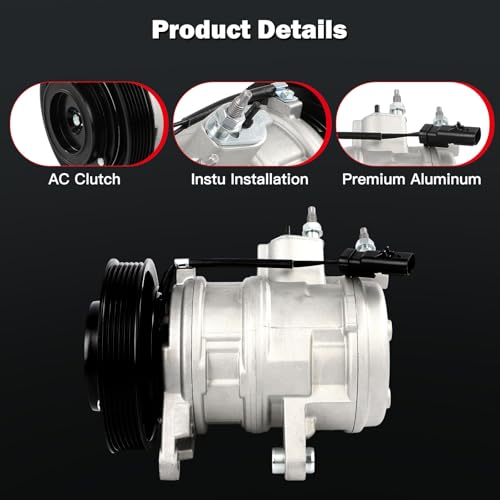 Image of Air Conditioning Compressor for Dodge Dakota for Ram 1500 3.7L 2008-2012