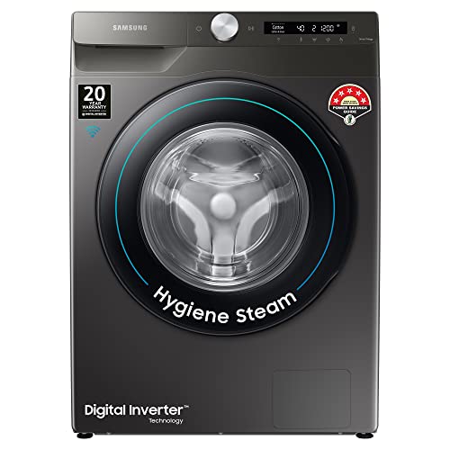 "Upgrade Your Laundry Game: Experience Ultimate Convenience with Samsung's 7 Kg 5 Star AI Control & Wi-Fi Front Loading Washing Machine (WW70T502NAN1TL, Inox, Digital Inverter)"