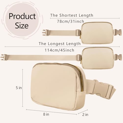 Image of VOROLO Fanny Pack For Women And Men Crossbody Bag Belt Bag Khaki