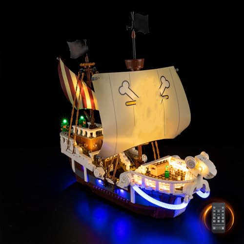 Nitemode Compatible with Lego The Going Merry Pirate Ship ONE Piece 75639, Upgraded Remote Control Multi-Light Effect Sequence Design(No Model)